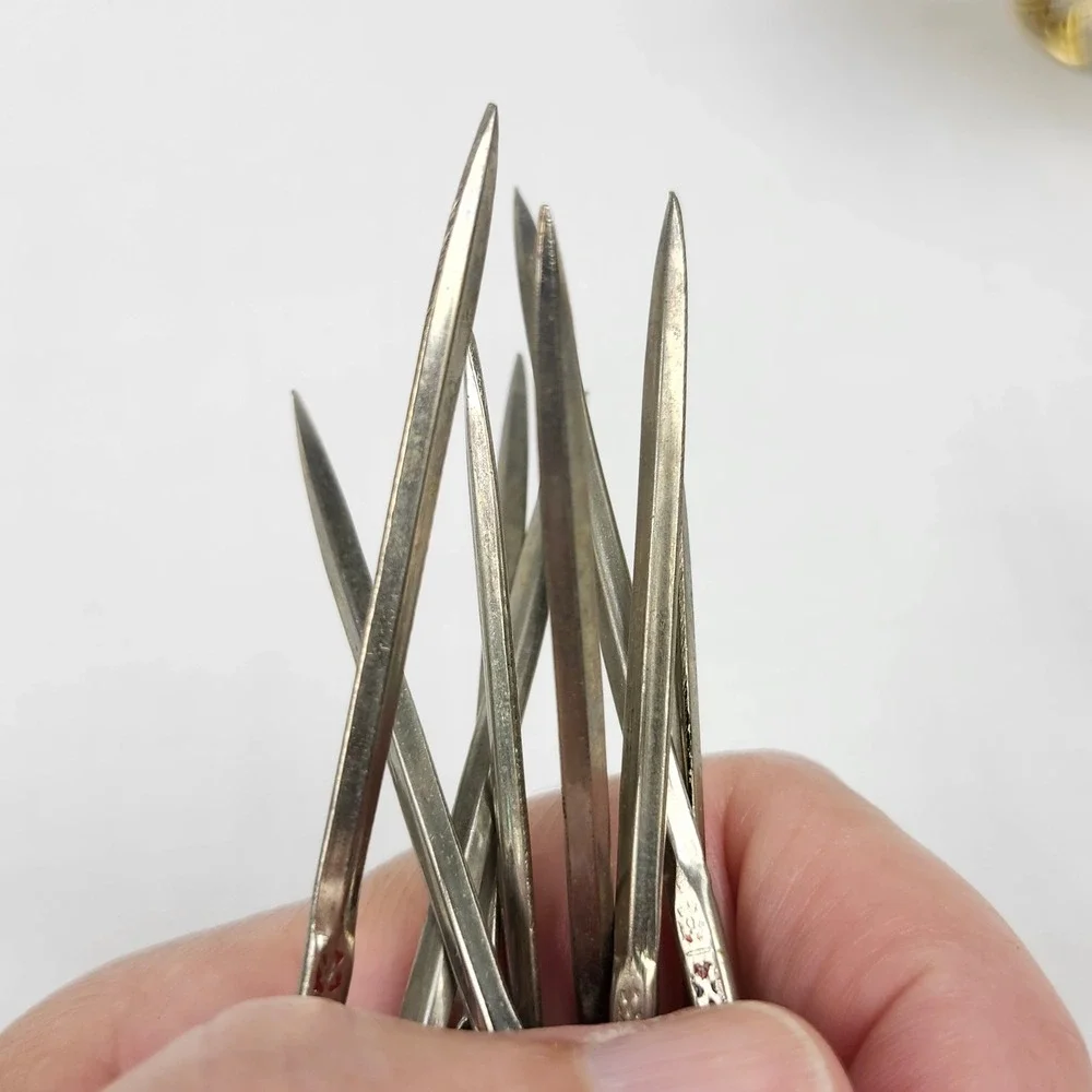 VTG Toledo Spain Cocktail Sword Set Olive Picks Flamenco Dancers Damascene